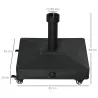 Base de Sombrilla con 4 Ruedas Bloqueables Soporte de Parasol Rellenable de Arena 18 kg o Agua 16 kg para Jardín... - Ogal.Es