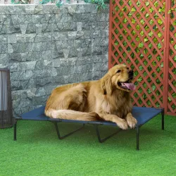Cama Elevada para Perros Gatos Portátil Cama para Mascotas con Zona de Malla Transpirable y Tela Oxford para Int... - Ogal.Es