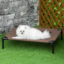Cama Elevada para Perros Gatos Portátil Cama para Mascotas con Zona de Malla Transpirable y Tela Oxford para Int... - Ogal.Es