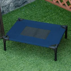 Cama Elevada para Perros Gatos Portátil Cama para Mascotas con Zona de Malla Transpirable y Tela Oxford para Int... - Ogal.Es
