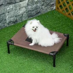 Cama Elevada para Perros Gatos Portátil Cama para Mascotas con Zona de Malla Transpirable y Tela Oxford para Int... - Ogal.Es
