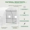 Invernadero de Túnel 6x3x2 m Invernadero de Jardín con Puerta Enrollable 12 Ventanas Cubierta de PE 140 g/m² y M... - Ogal.Es