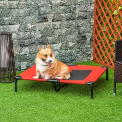 Cama Elevada para Perros Gatos Portátil Cama para Mascotas con Zona de Malla Transpirable y Tela Oxford para Int... - Ogal.Es