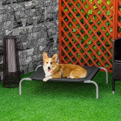 Cama Elevada para Perros Gatos Transpirable Cama para Mascotas 90x65x20 cm para Dormir Relajar con Marco de Acer... - Ogal.Es