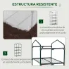 Invernadero de Exterior con 4 Estantes, Invernadero Pequeño con Puerta Enrollable, Marco de Acero y Cubierta de ... - Ogal.Es