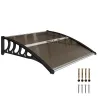 Marquesinas Exterior para Puertas y Ventanas, 103x96,5 cm, Tejadillo de Protección contra Sol y Lluvia, con Cubi... - Ogal.Es