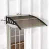 Marquesinas Exterior para Puertas y Ventanas, 103x96,5 cm, Tejadillo de Protección contra Sol y Lluvia, con Cubi... - Ogal.Es