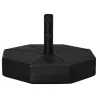 Base de Sombrilla Rellenable de Agua 28 kg o Arena 40 kg Soporte de Parasol Octagonal Apto para Postes de 38mm 4... - Ogal.Es