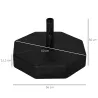 Base de Sombrilla Rellenable de Agua 28 kg o Arena 40 kg Soporte de Parasol Octagonal Apto para Postes de 38mm 4... - Ogal.Es