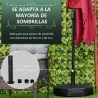 Base de Sombrilla Rellenable de Agua 28 kg o Arena 40 kg Soporte de Parasol Octagonal Apto para Postes de 38mm 4... - Ogal.Es
