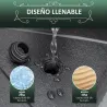 Base de Sombrilla Rellenable de Agua 28 kg o Arena 40 kg Soporte de Parasol Octagonal Apto para Postes de 38mm 4... - Ogal.Es