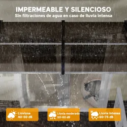 Marquesinas Exterior para Puertas y Ventanas 200x96 cm con Regleta de Aleación de Aluminio PP Policarbonato Marrón - Ogal.Es