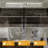 Marquesinas Exterior para Puertas y Ventanas 200x96 cm con Regleta de Aleación de Aluminio PP Policarbonato Marrón - Ogal.Es