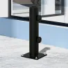 Soporte de Parasol para Suelo de Cemento con 2 Botones de Bloqueo y 4 Tornillos de Expansión Base de Sombrilla p... - Ogal.Es