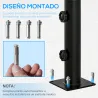 Soporte de Parasol para Suelo de Cemento con 2 Botones de Bloqueo y 4 Tornillos de Expansión Base de Sombrilla p... - Ogal.Es