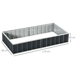 Huerto Urbano Arriate de Jardín de Acero Incluye Guantes Jardinera Exterior Rectangular para Cultivos Plantas Fl... - Ogal.Es