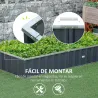 Huerto Urbano Arriate de Jardín de Acero Incluye Guantes Jardinera Exterior Rectangular para Cultivos Plantas Fl... - Ogal.Es