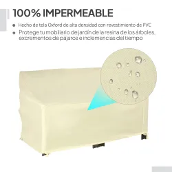 Funda para Banco de Jardín 2 Plazas, Funda Sofá Exterior Impermeable, Tela Oxford 600D con Recubrimiento, 140x84... - Ogal.Es