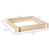 Huerto Urbano Arriate de Madera de Jardín Cuadrada Jardinera Macetero para Cultivos Plantas Flores Hierbas Terra... - Ogal.Es