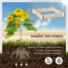 Huerto Urbano Arriate de Madera de Jardín Cuadrada Jardinera Macetero para Cultivos Plantas Flores Hierbas Terra... - Ogal.Es