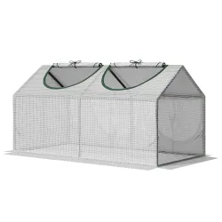 Invernadero de Exterior 120x60x60 cm Invernadero de Jardín con 2 Ventanas Enrollables Cubierta de PE 140g/? y Ma... - Ogal.Es