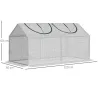 Invernadero de Exterior 120x60x60 cm Invernadero de Jardín con 2 Ventanas Enrollables Cubierta de PE 140g/? y Ma... - Ogal.Es
