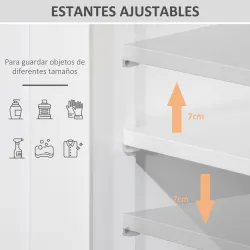 Armario de Baño con 2 Puertas Estante Ajustable 2 Cajones y Compartimento Abierto Mueble Auxiliar de Almacenaje ... - Ogal.Es