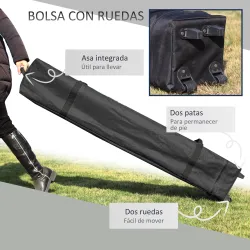 Cenador de Jardín 2,5x2,5x2,7 m con Altura Ajustable Anti-UV Impermeable 4 Bolsas de Arena y Bolsa de Transporte... - Ogal.Es