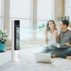 Enfriador de Aire Bajo Consumo 3 en1 Oscilante Humificador con 3L Control Remoto Pantalla LED 3 Velocidades 3 Mo... - Ogal.Es