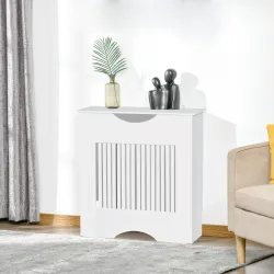 Cubre Radiador 78x19x82 cm Cubierta de Radiador de MDF Moderno con Estante Carga 10 kg y Dispositivo Antivuelco ... - Ogal.Es