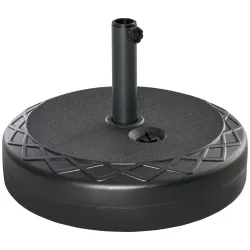 Base de Sombrilla Rellenable de Agua 30 kg Soporte de Parasol Redondo Apto para Postes de 38mm 48 mm Metal y Plá... - Ogal.Es