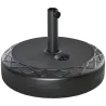 Base de Sombrilla Rellenable de Agua 30 kg Soporte de Parasol Redondo Apto para Postes de 38mm 48 mm Metal y Plá... - Ogal.Es