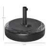 Base de Sombrilla Rellenable de Agua 30 kg Soporte de Parasol Redondo Apto para Postes de 38mm 48 mm Metal y Plá... - Ogal.Es