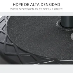 Base de Sombrilla Rellenable de Agua 30 kg Soporte de Parasol Redondo Apto para Postes de 38mm 48 mm Metal y Plá... - Ogal.Es
