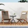 Mesa de Jardín Redonda con Encimera de Vidrio Templado Decorativa y Marco de Metal para Patio Terraza Balcón Com... - Ogal.Es