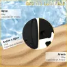 Base de Sombrilla con 2 Ruedas Rellenable de Agua 60 kg Arena 68 kg o Mixto 75 kg 80x60x17 cm Negro - Ogal.Es