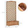 Jardinera con Enrejado de Madera Maciza Arriate Macetero con Soporte para Trepadora Cultivos Plantas Flores para... - Ogal.Es
