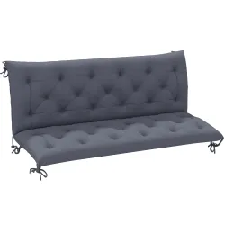 Cojín para Banco de Jardín con Respaldo, 150x98x8 cm, Colchón de Banco de 3 Plazas para Interior y Exterior con ... - Ogal.Es