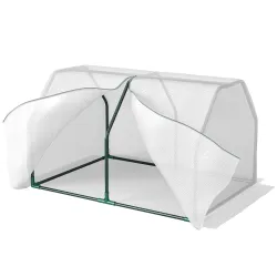 Invernadero de Terraza 100x70x60 cm Vivero Casero Pequeño de Jardín con Cremallera para Cultivos Plantas Flores ... - Ogal.Es
