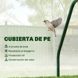 Invernadero de Terraza 100x70x60 cm Vivero Casero Pequeño de Jardín con Cremallera para Cultivos Plantas Flores ... - Ogal.Es