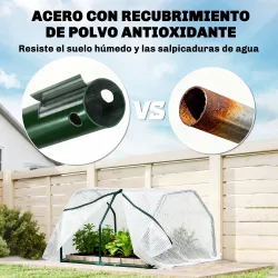 Invernadero de Terraza 100x70x60 cm Vivero Casero Pequeño de Jardín con Cremallera para Cultivos Plantas Flores ... - Ogal.Es