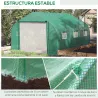 Invernadero de Exterior 3,5x3x2 m Invernadero de Túnel con Ventanas Cubierta de PE 140 g/m² Anti-UV y Puerta Enr... - Ogal.Es
