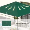 Techo de Repuesto para Cenador, 3x3 m, Cubierta de Repuesto con 8 Orificios de Drenaje, Ventilación y Protección... - Ogal.Es