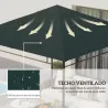 Techo de Repuesto para Cenador, 3x3 m, Cubierta de Repuesto con 8 Orificios de Drenaje, Ventilación y Protección... - Ogal.Es
