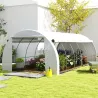 Invernadero de Exterior 6x3x2 m Invernadero de Túnel con Puerta y 12 Ventanas de Malla Enrollables Invernadero d... - Ogal.Es
