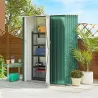 Cobertizo Exterior de Metálico con Puerta Cerradura y Orificios de Drenaje para Almacenamiento de Herramientas - Ogal.Es