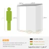 Caseta de Jardín Metálica 1,34 m² 161,5x94,5x196 cm con 1 Puerta y Cerradura para Almacenamiento de Herramientas... - Ogal.Es