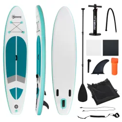 Tabla de Paddle Surf Hinchable 320x76x15 cm Plegable con Remo de Aluminio Ajustable Desmontable Bolsa de Transpo... - Ogal.Es
