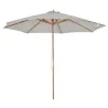 Sombrilla Terraza Exterior Ø300 cm Sombrilla de Jardín con Sistema de Polea Techo Ventilado y Poste Desmontable ... - Ogal.Es