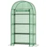 Invernadero de Exterior Invernadero Pequeño con 4 Estantes Puerta Enrollable con Cremallera Cubierta de PE 140g/... - Ogal.Es